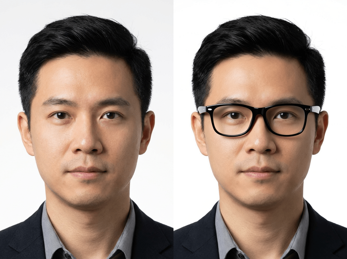 AI glasses and eyewear try-on - virtual sunglasses preview